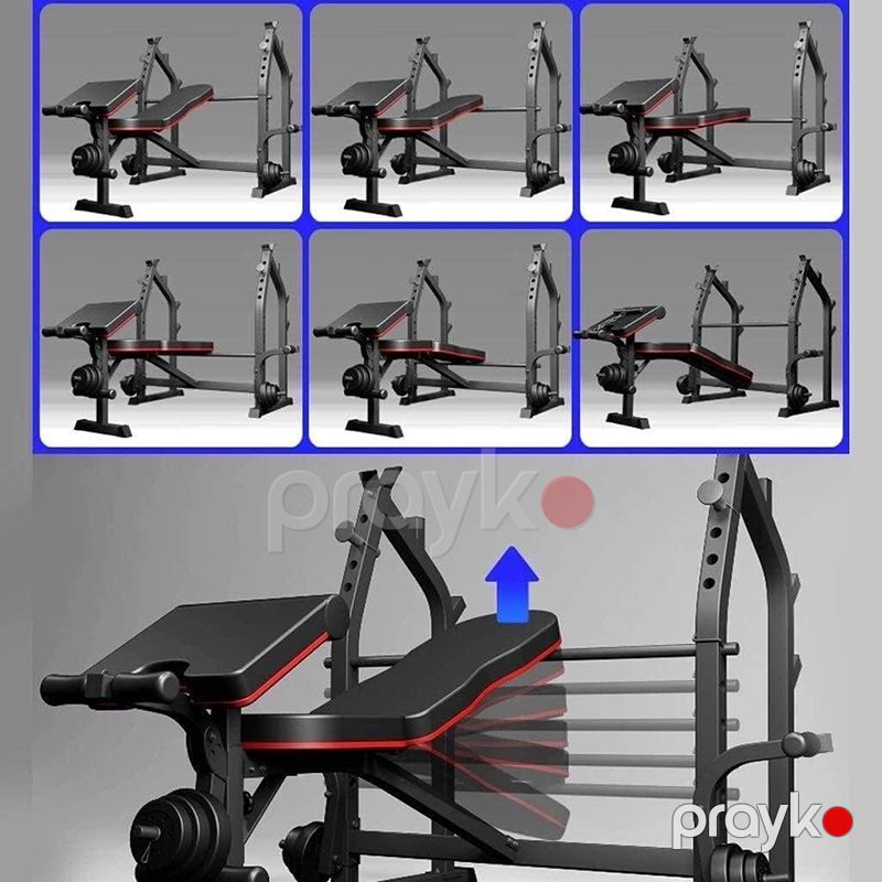 Yüksək Keyfiyyətli Squat Rack Çoxfunksiyalı Ev Fitness Avadanlığı Polad Trenajor Dəsti — Fitness və simulyatorlar, Bakı (5)