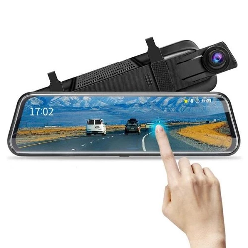 H01 avtomobil videoqeydiyyatçısı-güzgü, 10 düym sensor tam ekran, 2 kamera — Bakı