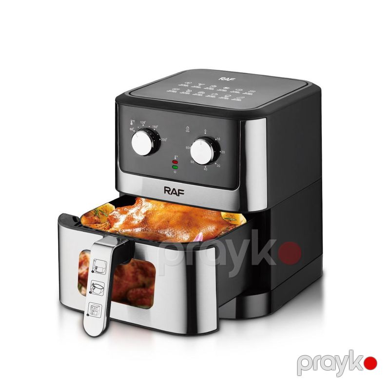 Raf Hava Fritöz 8lt Qara R-5341 1500W Airfrey Peşəkar Air Frey RAF Air Fryer 8lt — Digər mətbəx texnikası, Bakı (5)