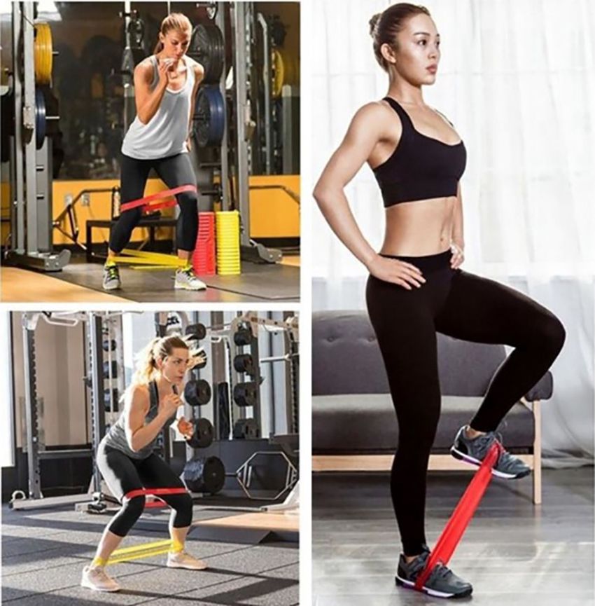 5 ədəd 5-30LB Müqavimət Bantları Set Yoga Ayaq Jqutu TPE Elastik Bantlar — Fitness və yoqa, Bakı (5)