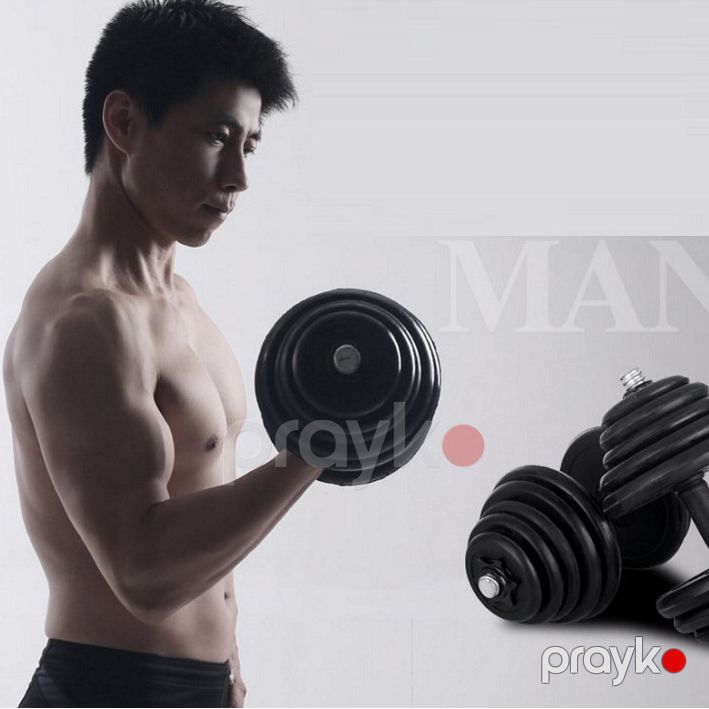 Qantel Dəsti 20kq Kauçuk Qantel Dəsti 2x 10kq — Fitness və simulyatorlar, Bakı (4)