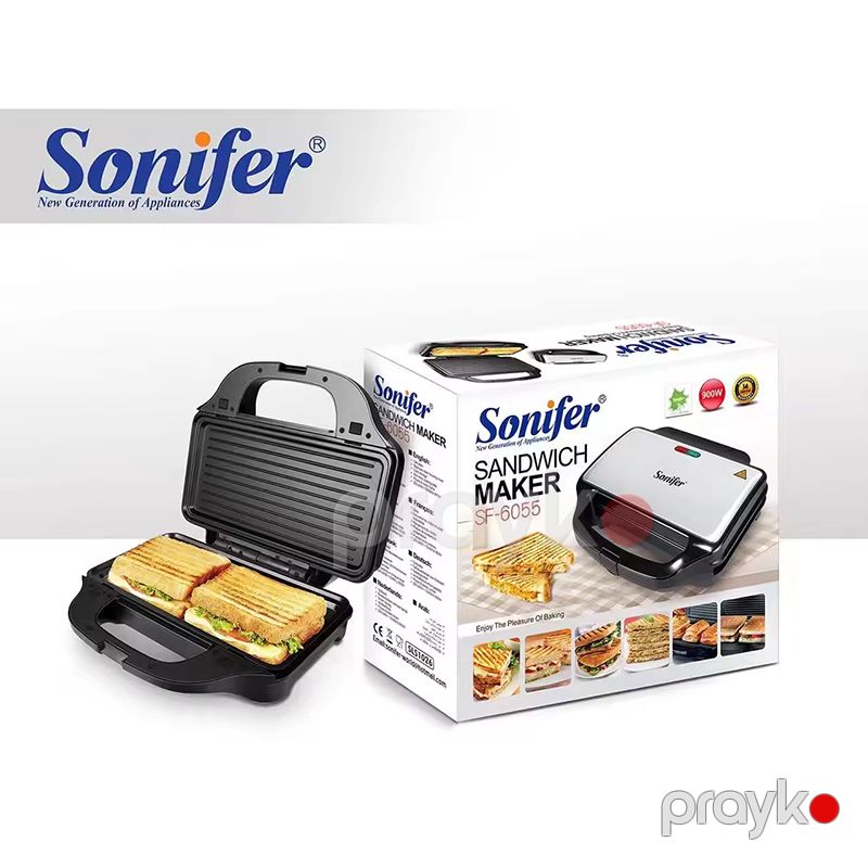 Sonifer SF-6055 Çoxfunksiyalı Yüksək Keyfiyyətli Toster Portativ 900W Gücündə Toster — Toster və vaflyasıcı, Bakı (6)