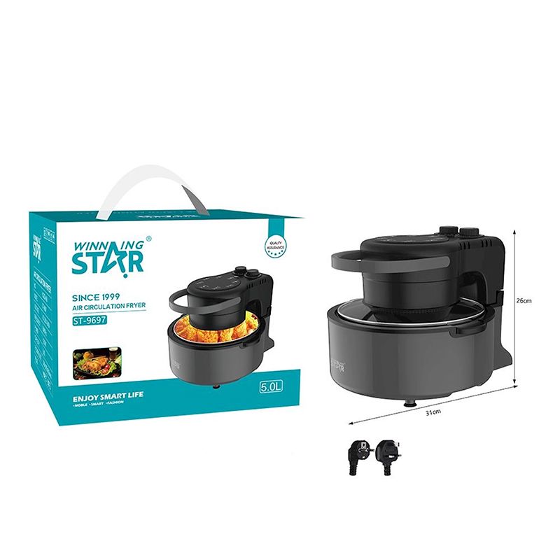 Star ST-9697 Rəqəmsal Ağıllı Rritöz 5L Elektrikli Hava Fritözü Yapışmaz Bişirmə Səhtinə Sahib Peşəkar Air Frey — Digər mətbəx texnikası, Bakı (7)