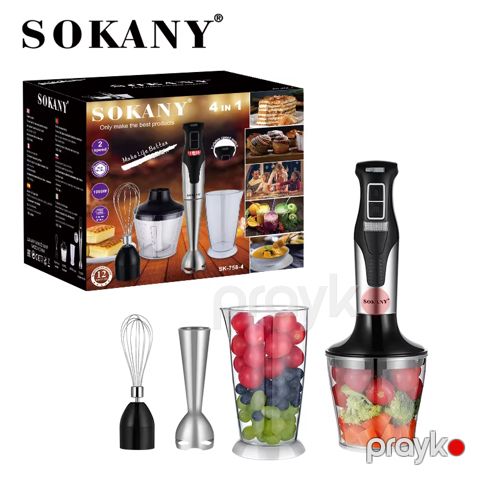 Sokany SK-758-4 Çoxfunksiyalı Elektrikli Blender Yumurta Çırpıcı Blender 1000 W — Bakı