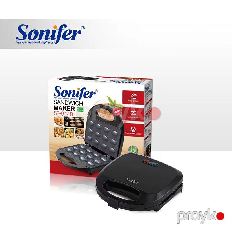 Sonifer SF-6148 toster 12 dəlikli elektrikli şirniyyat maşını mini avtomatik qoz peçenye hazırlayıcısı — Toster və vaflyasıcı, Bakı (3)