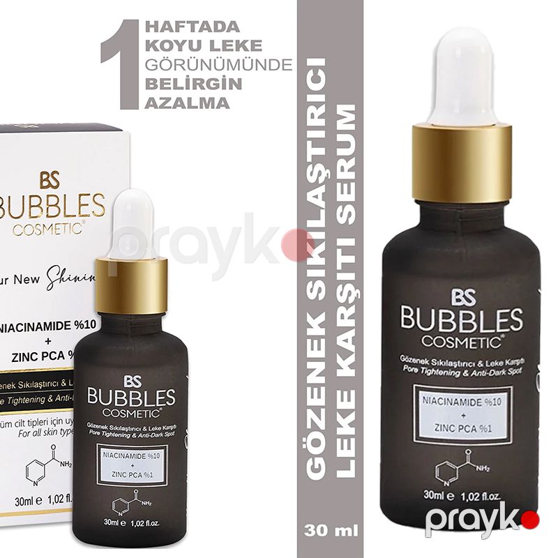 Bs Bubbles Cosmetic Qaranöktə və Sızanaqlara Qarşı Niacinamide Üz Baxım Serumu 30 ml Lekelere Qarşı Baxım Serumu — Gözəllik və səhiyyə, Bakı (5)