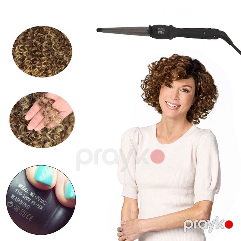 Saç Qıvrıcı Promozer MZ-7010B Xanımlar Üçün Keramika Qıvrım Ütü Mozer Qara Sac Buruq Ütüsü — Fən, Bakı (4)