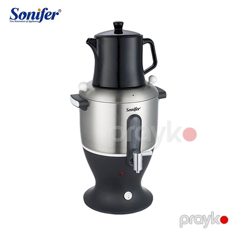 Sonifer SF-2088 Böyük Tutumlu 6L Paslanmayan Polad Samavar Dəsti Elektrikli Çay Dəmləyici Samovar — Samovarlar, Bakı (2)