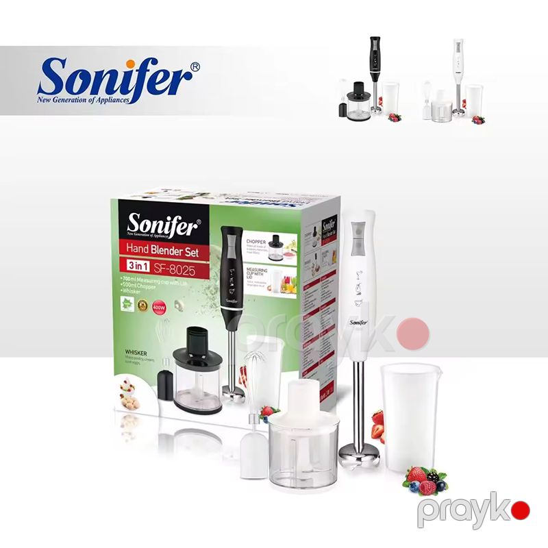 Sonifer SF-8025 Yüksək Keyfiyyətli Əl blenderi Yumurta Çırpıcı 3-ü 1-də Dəst Əl blenderi 400W — Blenderlər, xırdalayanlar və mikserlər, Bakı (6)