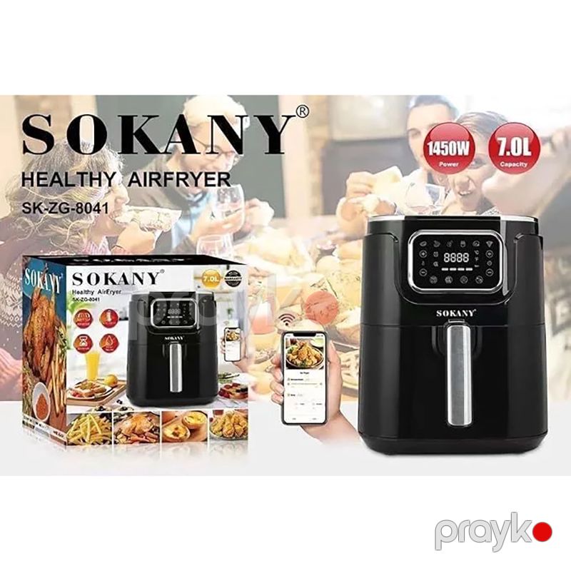 Sokany SK-8041 Elektrikli Qızartma Maşını Fritöz Böyük Tutumlu Airfryer 7L — Digər mətbəx texnikası, Bakı (4)