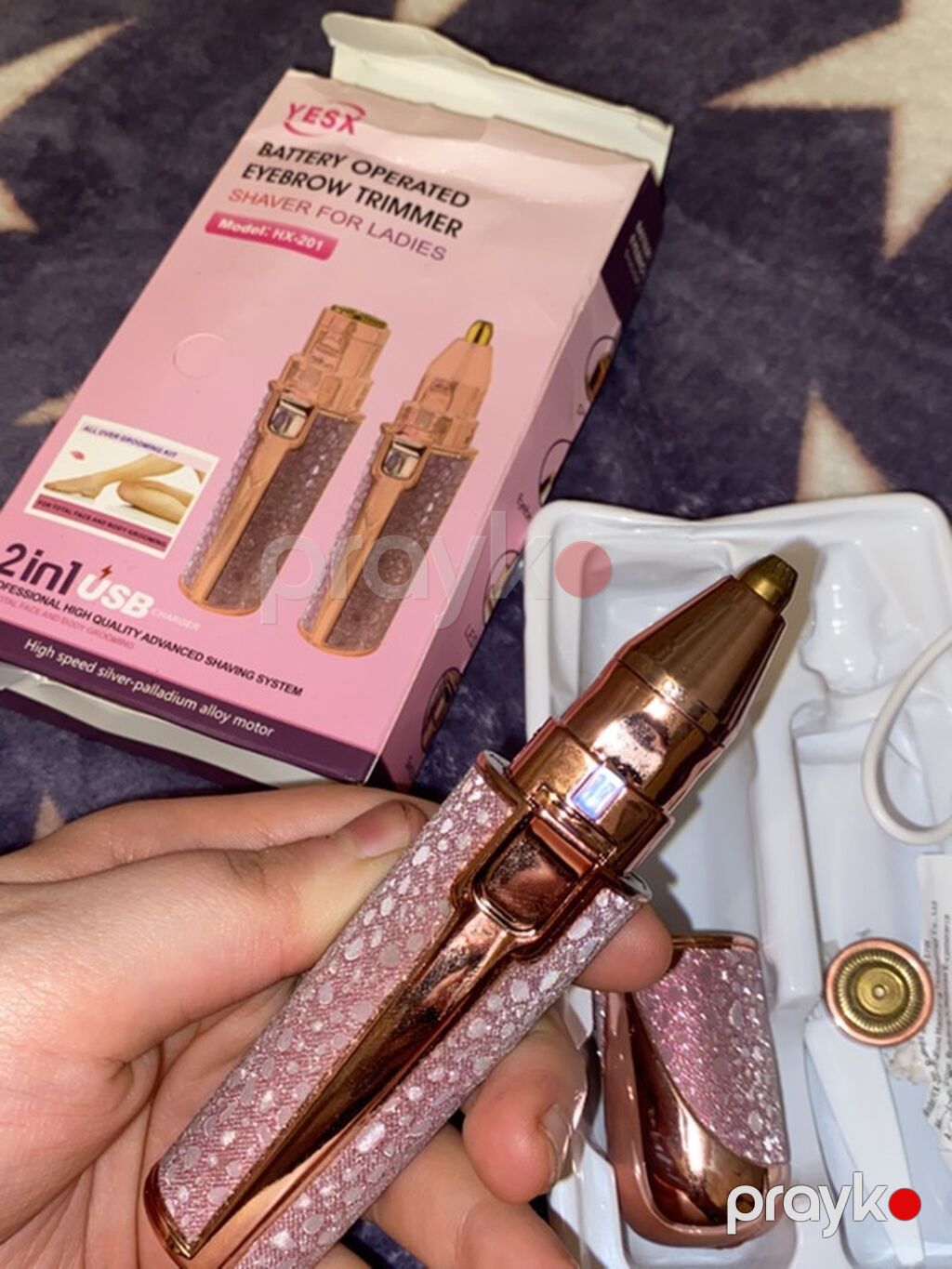 30 azn 1 defe istfade edilib Yesx HX-201 qaş trimmeri (xanımlar üçün) — Saç kəsmə maşınları, Digah (5)
