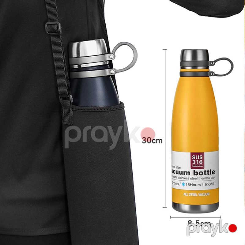 İkiqat Divarlı 316 paslanmayan polad su qabı izolyasiya edilmiş Termos idman velosiped fitness çalkalayıcı Sheker Süşə Portativ Termos — Termos və termoş, Bakı (4)