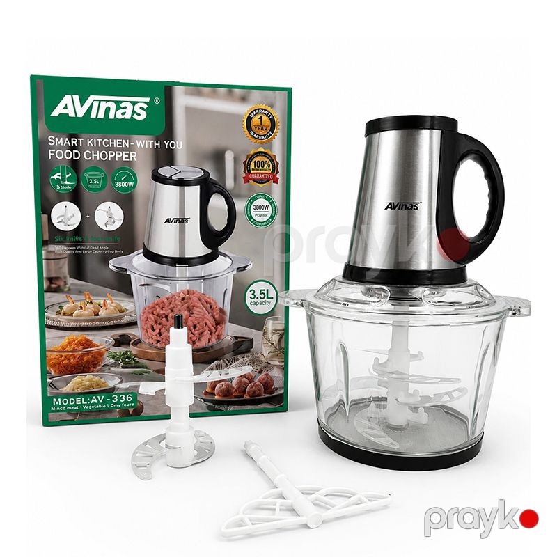 Avinas AV-336 Doğrayıcı 3800W Güc 3.5 Litr Tutumlu Qab 3 Sürətli Doğrayıcı — Blenderlər, xırdalayanlar və mikserlər, Bakı (2)