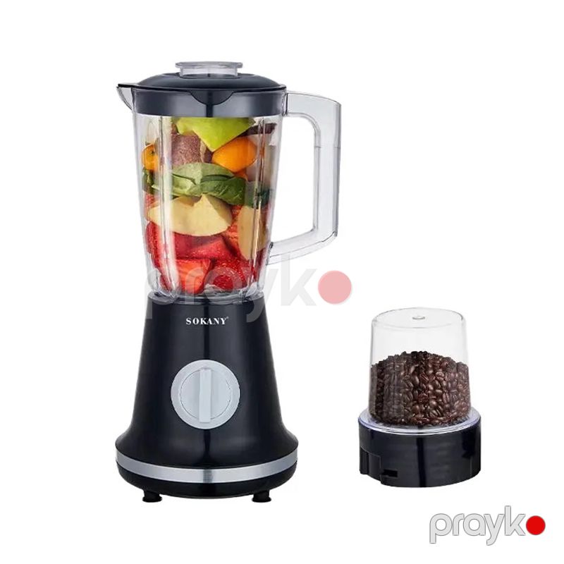 Elektrikli Çoxfunksiyalı Məişət Blenderi 500W Sokany Elektrikli Plastik Qida Mikseri Əlavə Kofe Üyüdücü Başlıq 1.5L — Blenderlər, xırdalayanlar və mikserlər, Bakı (7)