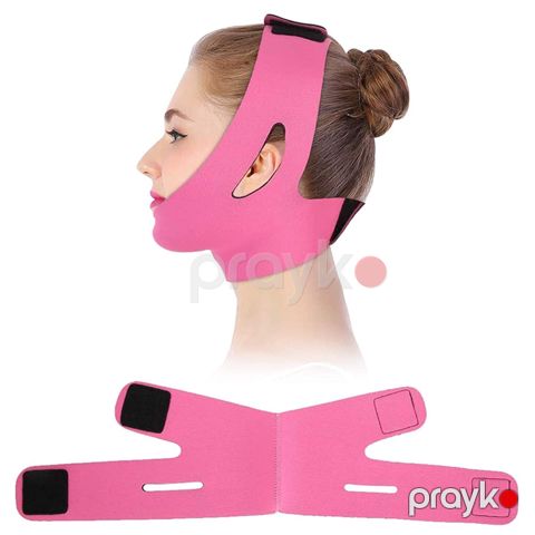 Üz Arıqladıcı Yanaq Maskası Pink Nəfəs Ala Bilən Çənə Korseti Buxaq Qırış Əleyhinə Yuxu Maskası Qayışı — Bakı