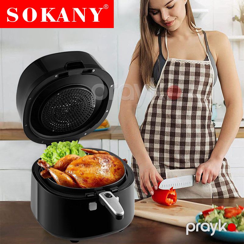Elektrikli Sokany Hava Fritözü Yağsız Bişirmə Texnologiyası 1800W 8 Litr Tutumlu 220V — Digər mətbəx texnikası, Bakı (5)