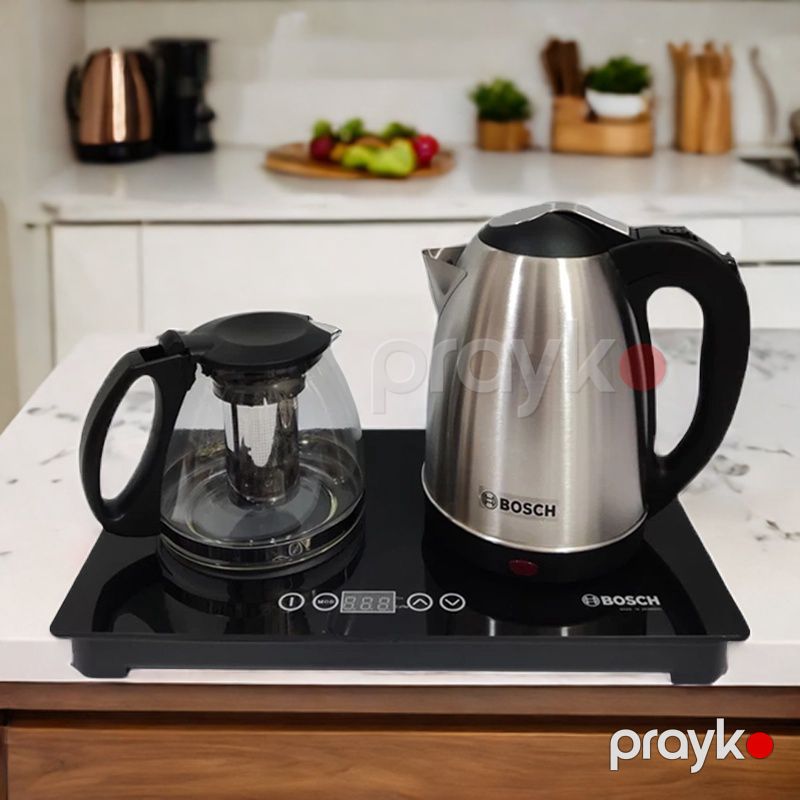 Bosch BH-1311 Çoxfunksiyalı Elektrikli Çaydan Çaynik Dəsti Paslanmayan Polad Çaydan Şüşə Çaynik 2000 W — Elektrik çaydanları və termoslar, Bakı (7)