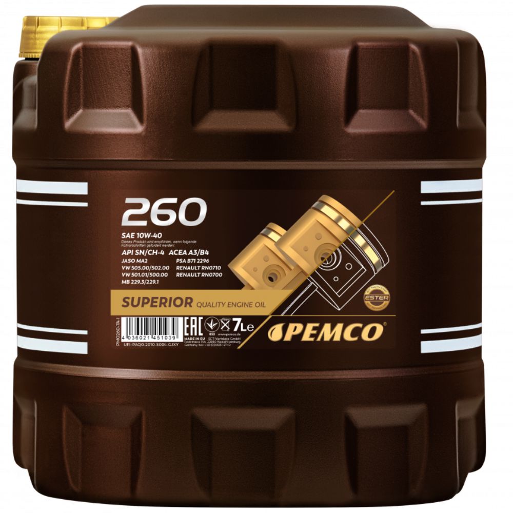 Mühərrik yağı Pemco iDrive 260 SAE 10W-40 7 lt — Motor yağları, Bakı