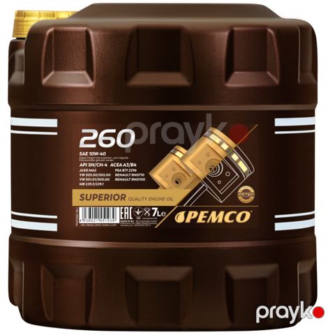 Mühərrik yağı Pemco iDrive 260 SAE 10W-40 7 lt — Bakı