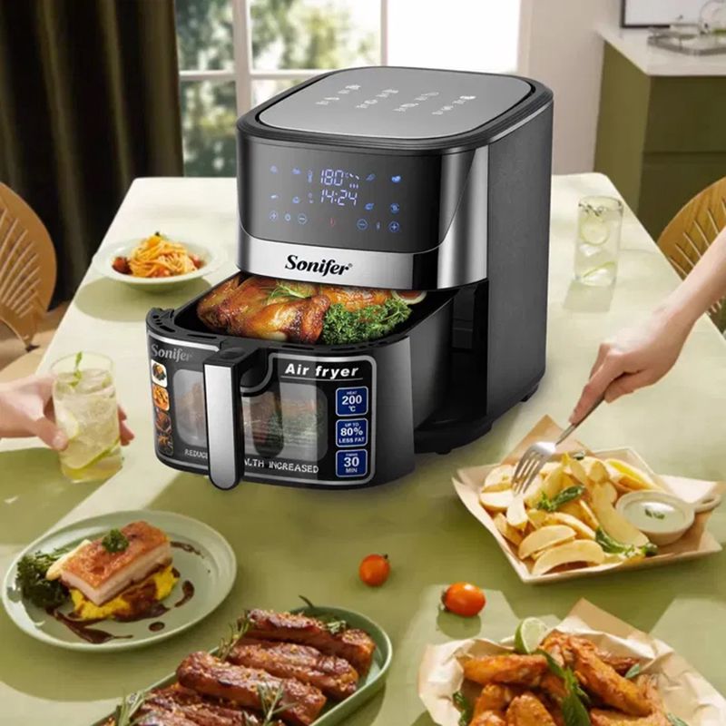 Sonifer SF-1034 RAF Çoxfunksiyalı Sensorlu Ekranlı Elektrikli Qızardıcı Airfryer 1700W Gücündə Böyük Tutumlu 8L — Digər mətbəx texnikası, Bakı (6)