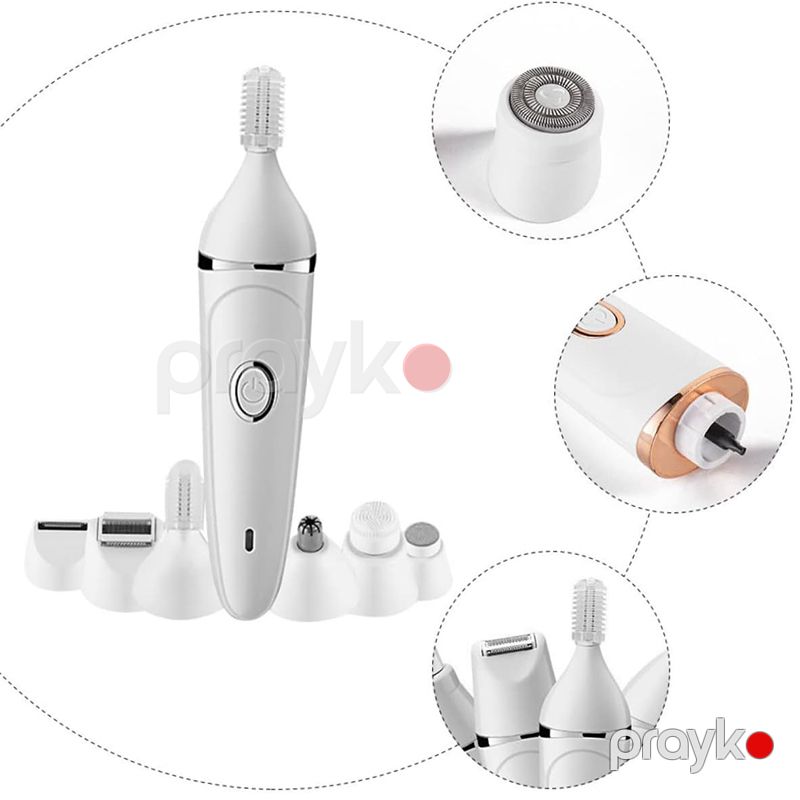 Kemei 7 in 1 Elektrikli Epilator Dəsti Qadın Təraş Aparatı Şarj Edilən Qadın Təraş Aparatı Çox funksiyalı Üz Bədən Epilyasiyası KM-375 — Usturalar, trimmerler və epilyatorlar, Bakı (5)