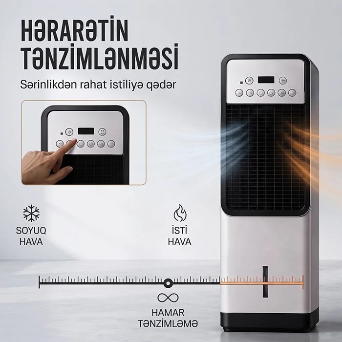 Hər fəsildə ideal hava: 4-ü 1-də çoxfunksiyalı ekonomik döşəmə kondisioneri. İstər isti yay, istər soyuq qış – evinizdə hər zaman mükəmməl mikroiqlim. Soyutma və isitmə bir cihazda — Mallar, Bakı (4)