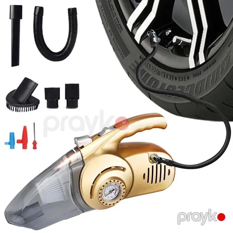 4-ü 1-də Gold Avtomobil Tozsoranı Simsiz Təkər Təzyiq Ölçüsü Professional Avtomobil Əl Tozsoranı Çox Məqsədli Hava Kompressoru — Ehtiyat hissələri və aksesuarlar, Bakı (3)