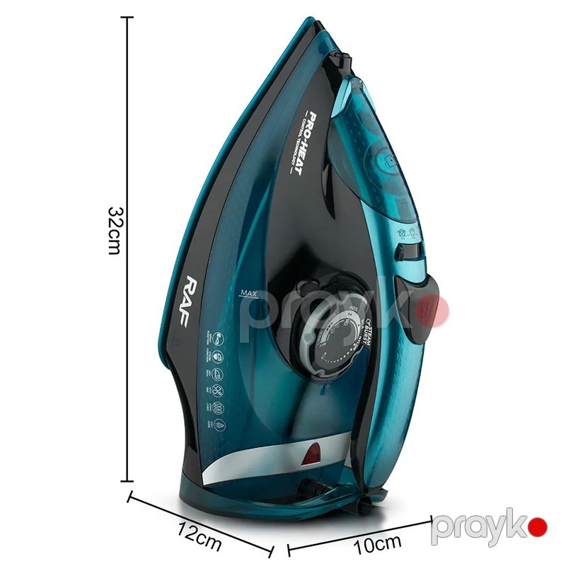 RAF Professional Yüksək Keyfiyyətli Buxar Ütü Keramika Altlıq Yüksək Güclü 2800W — Ev texnikası, Bakı (7)