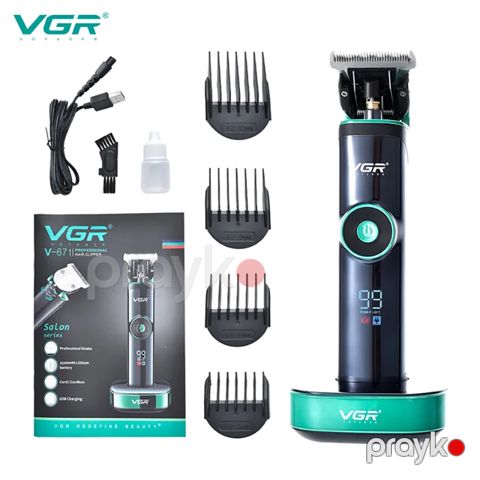 VGR V-671 Elektrikli Kişilər Üçün Trimmer Professional Saç Saqqal Təraş Maşını Ülgüc — Bakı