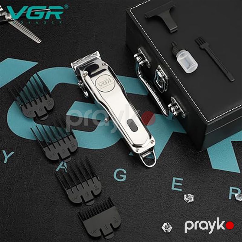 VGR LED Salon Series Professional Saqqal Saç Kəsmə Makası Peşəkar İstifadə Üçün Uygun Orjinal Qablaşdırılma Təraş Maşını — Usturalar, trimmerler və epilyatorlar, Bakı (5)