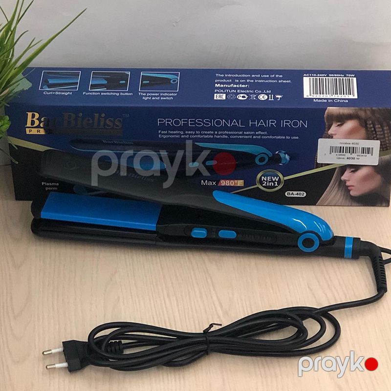 BA-402 Professional 3-ü 1 Arada Saç Düzləşdirici Saç Formalaşdırıcı Fen Seramik Qofre Saç Düzləşdirici — Fən, Bakı (6)