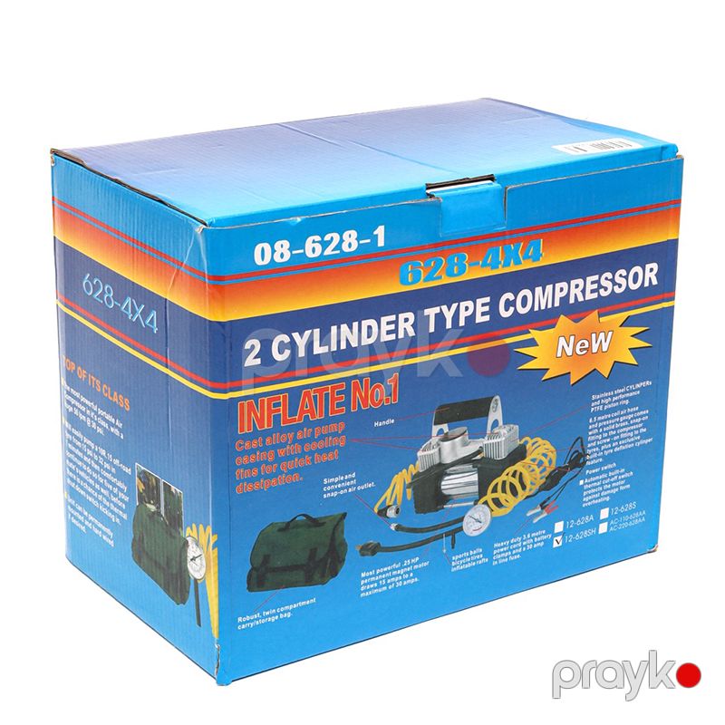 2 Clyinder Air Compressor Elektrikli Hava Nasosu Avtomobil Velosiped, Motosiklet, Top Üçün Elektrikli Nasos — Ehtiyat hissələri və aksesuarlar, Bakı (2)
