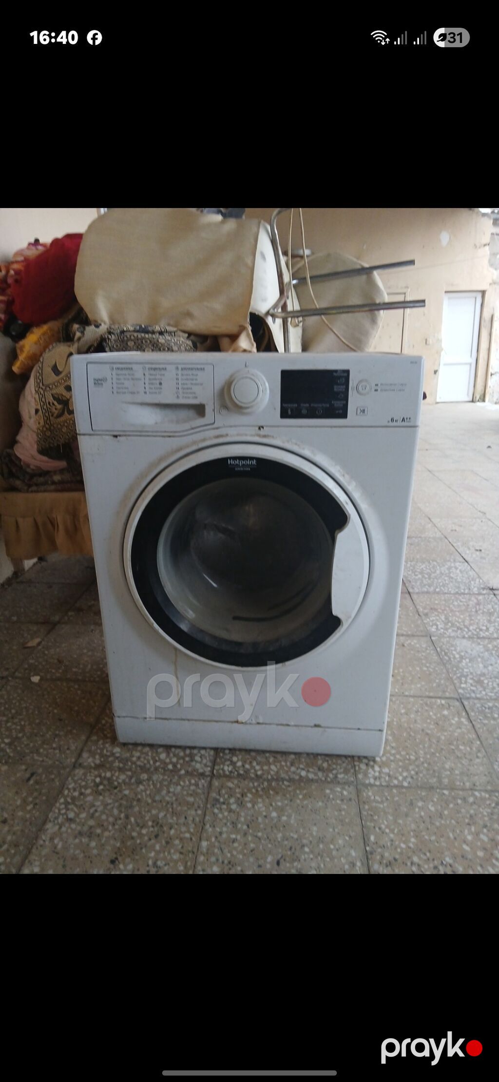 Hotpoint ön yükleməli paltaryuyan maşın İşlək Vəzyətdə - Baraban — Çamaşır maşınları, Digah (4)