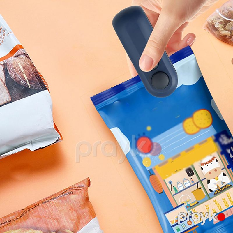 Portativ Qıda Ambalajı Plastik Torba Paketləyici Təkrar Şarj Edilə Bilən Mini Paket Klip Mühürləyici Qida Paketləmə Cihazı — Qablar və mətbəx əşyaları, Bakı (6)