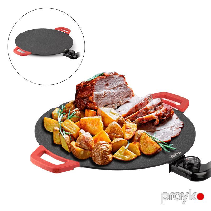 Elektrikli Biftek Barbekü Qrili Hazırlayıcı Tava Qeyri-Yapışmayan Polad Saç Tava RAF Teppanyaki Qrill Qazanı R.5304 — Qablar və mətbəx əşyaları, Bakı (4)