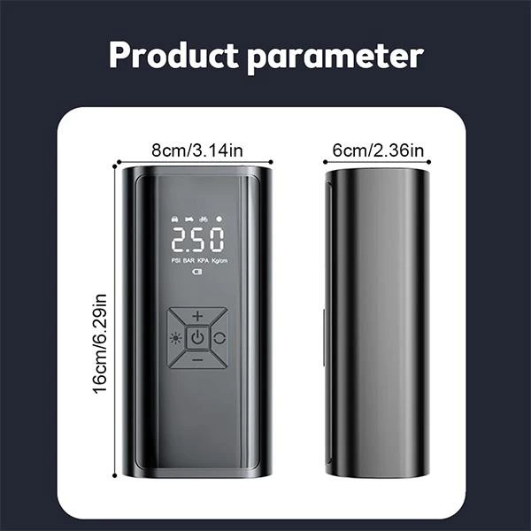 Power Bank funksiyasılı simsiz avtomobil kompressoru — Mallar, Bakı (5)