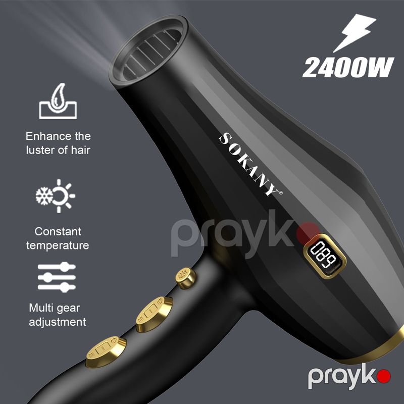 Sokany SK-14016 - Hava Feni Professional Salon Saç Qurutma Dəsti Plastik Material — Fən, Bakı (5)