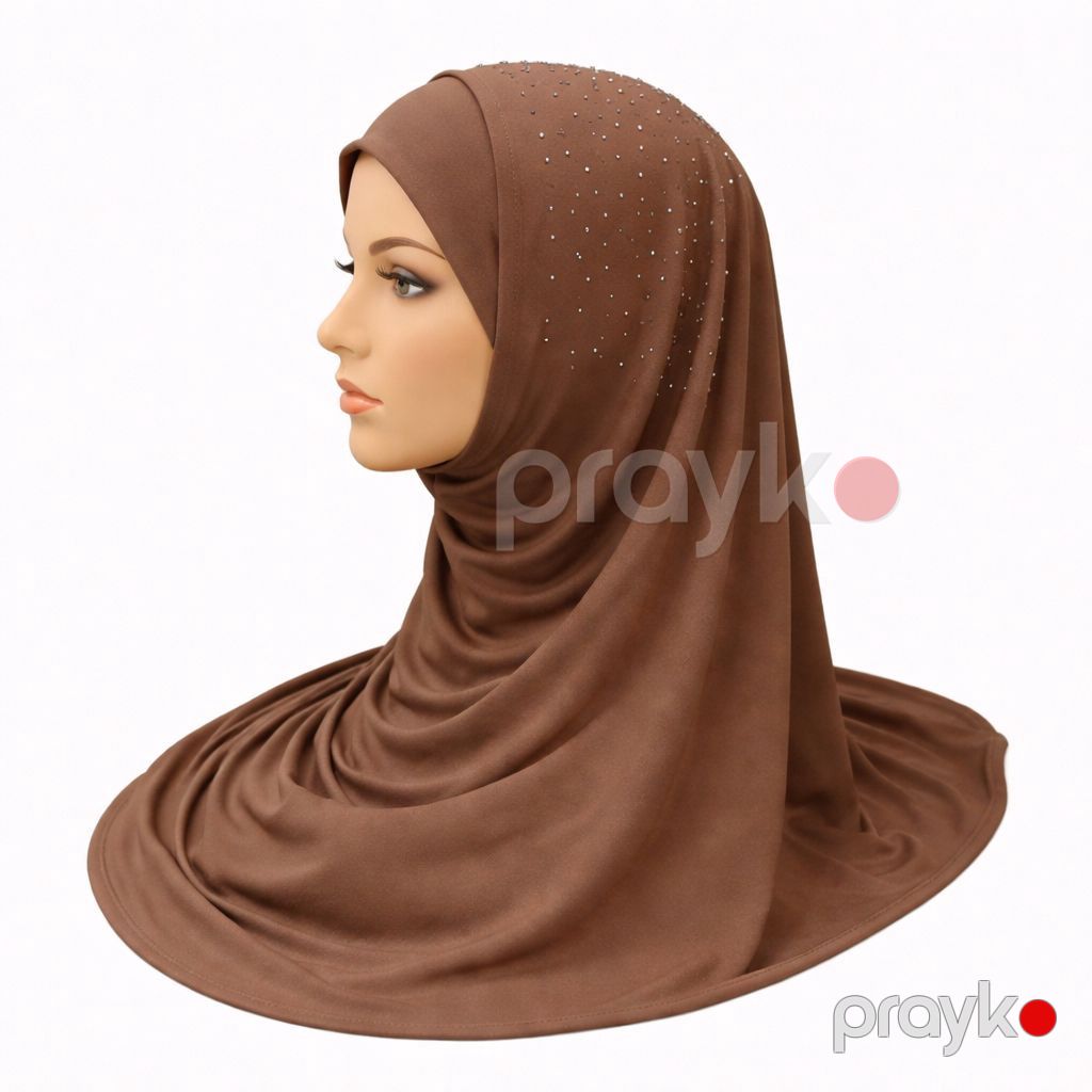 Hicab Firdesv, açıq qəhvəyi, trikotaj, ölçü One size — Mallar, Bakı