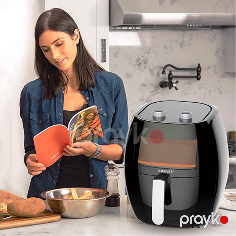 Yüksək Keyfiyyətli Sokany Elektrikli Rəqəmsal Hava Fritözü 1800W Gücündə Peşəkar Ari Fritöz Mexanic Timer 8L — Digər mətbəx texnikası, Bakı (5)