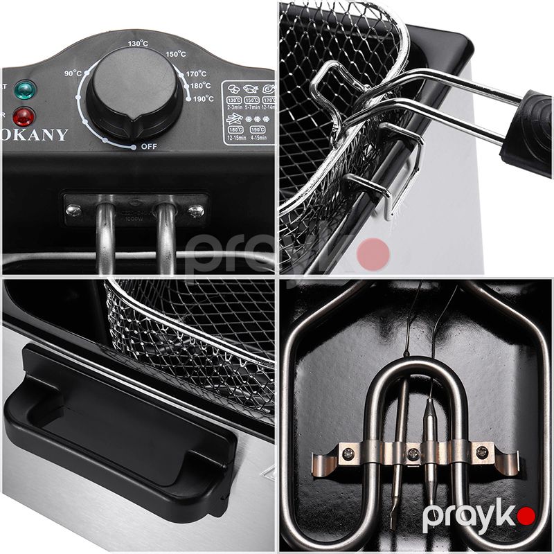 Sokany WJ-804 Fritöz Elektrikli Qızartma Sobası Termostat Fri Aparatı — Soba və qrillər, Bakı (7)