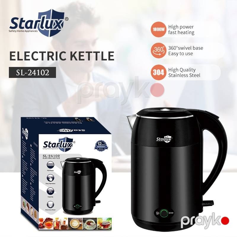 Starlux SL-24102 - Elektrik Çaydanı Qara Temperatur Nəzarətli 2 Litr — Elektrik çaydanları və termoslar, Bakı (3)