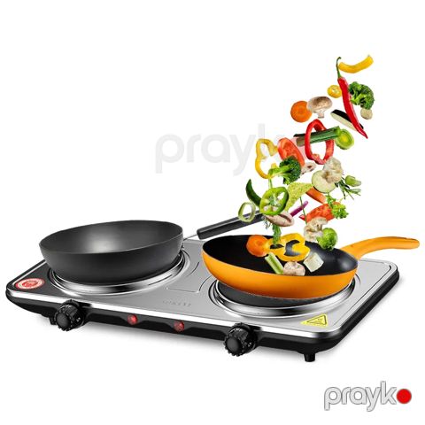 Sokany SK-5102 Elektrikli Soba Paslanmaz Polad Plitə Qızdırıcı 2 Ocaqlı Qızdırıcı 2000W — Bakı