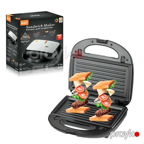 RAF R.590 3-ü 1 Arada Mini Donut Maker Maşın Avtomatik Elektrikli Toster 850W — Bakı