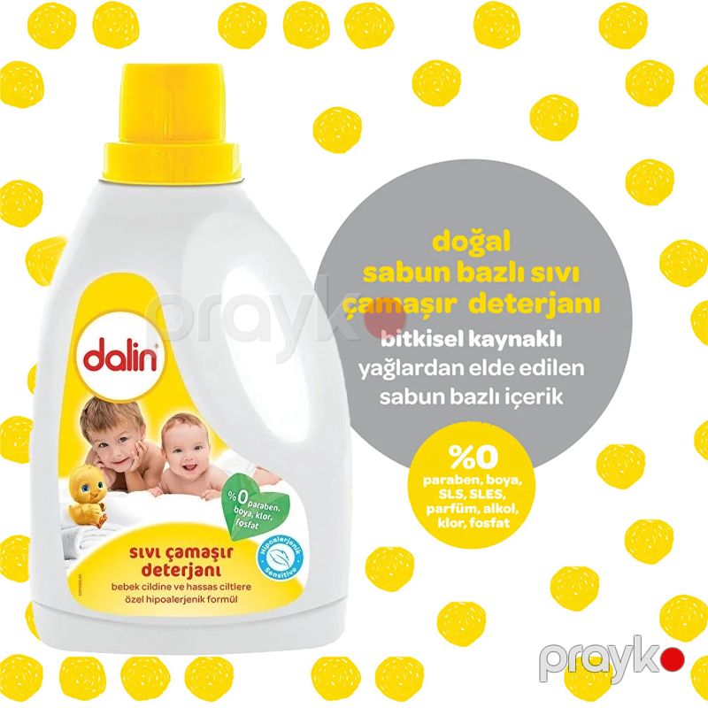 Dalin Sıvı Çamaşır Deterjanı 1500 ml Uşaqlar Üçün Dalin Paltar Yuyuc Maye Toz Sıvı Deterjan — Mallar, Bakı (3)