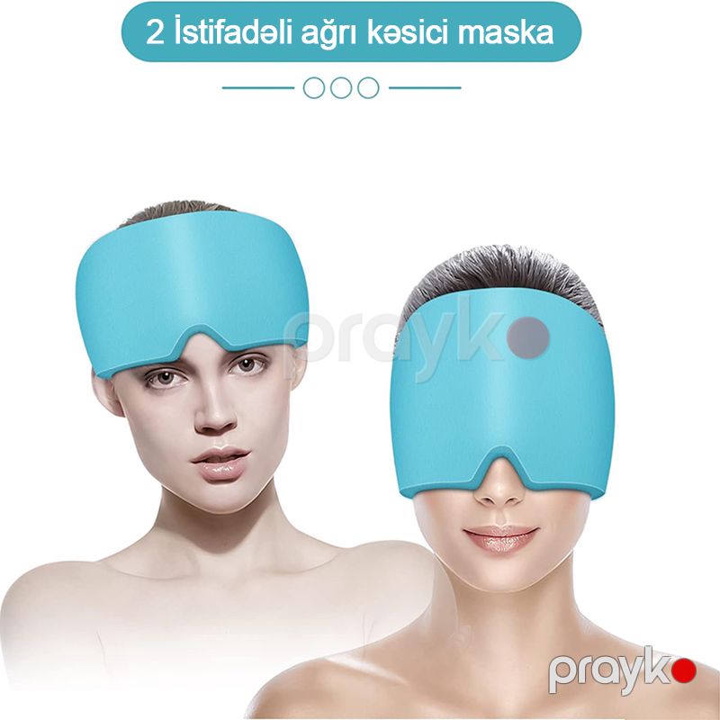 Yadımı Ağrı Kəsici Migren Maskası Çoxistifadəli Soyuq İsti Terapiya Maskası Soyuducu Buz Torbası Effektinə Malik Miqren Papağı — Gözəllik və səhiyyə, Bakı (4)