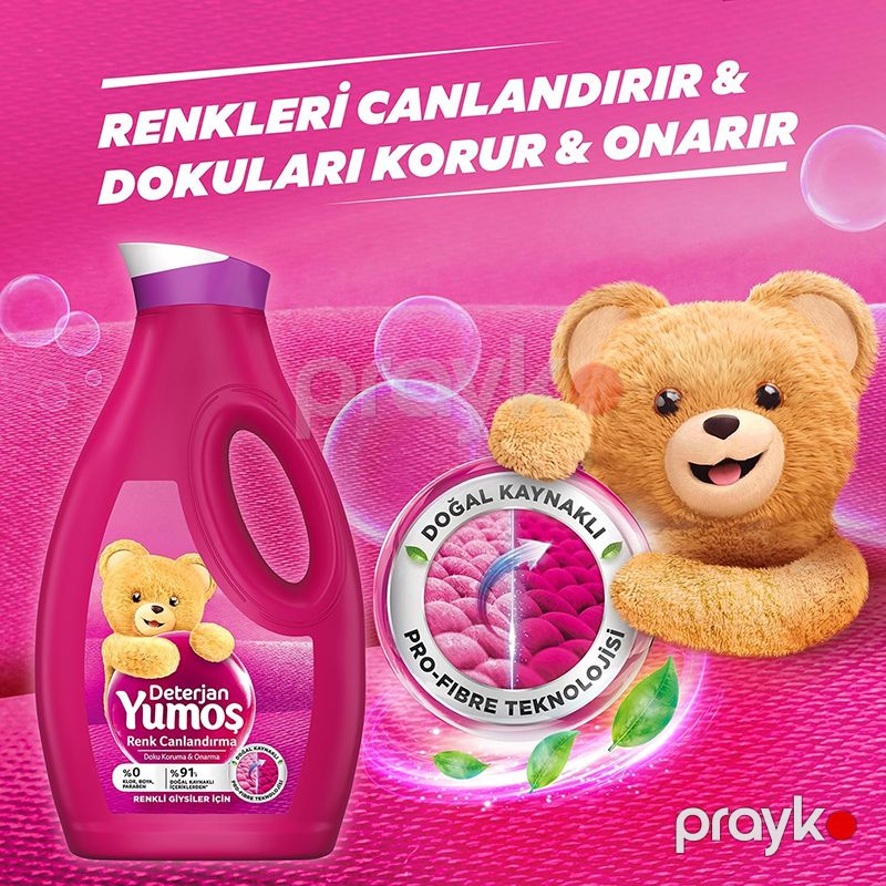Rəngli Geyimlər Üçün Yumoş Deterjan Yumoş Ətirli Maye Paltar Yuma Vasitəsi Çəhrayı Yumoş — Mallar, Bakı (2)