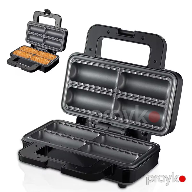 Elektrikli Hotdog Rulet Hazırlayıcı Maşın R.529 Şokolad Rulonu Bişirici Sendviç Kolbasa Rulon Maşını Vafli Hazırlayıcı Toster — Toster və vaflyasıcı, Bakı (3)