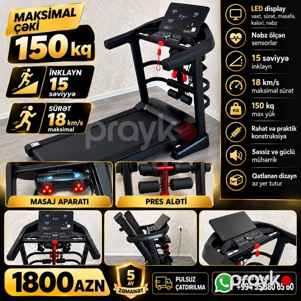 Qaçış aparatları – evdə sağlam və effektiv məşq üçün ideal seçim — Koşu simulyatorları, Bakı (3)