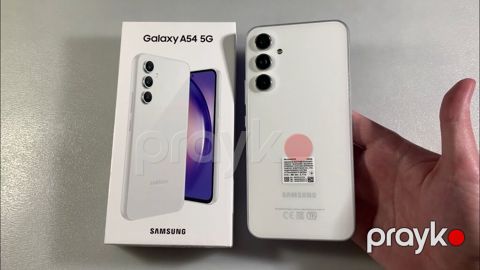 Samsung Galaxy A54 5G, 256 GB, rəng - Ağ, İki sim kartlı, Simsiz şarj, Face ID — Bakı