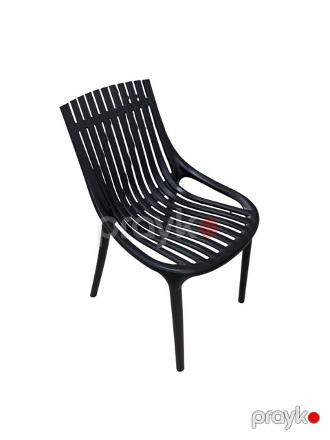 Stul Daim Plastic Monaco MyGardenBaku_018, plastik, qara — Bakı